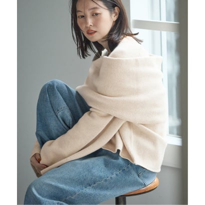 ジャーナルスタンダード レサージュ JOURNAL STANDARD L'ESSAGE 《予約》PROTAGONISTA/プロタゴニスタ 別注 ショール付き ニット （ナチュラル）｜詳細画像