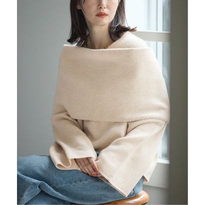 ジャーナルスタンダード レサージュ JOURNAL STANDARD L'ESSAGE 《予約》PROTAGONISTA/プロタゴニスタ 別注 ショール付き ニット （ナチュラル）｜詳細画像