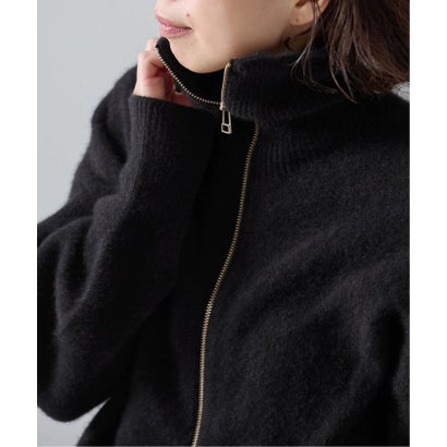 ジャーナルスタンダード レサージュ JOURNAL STANDARD L'ESSAGE 《予約》FOXWOOLジップアップニット （ブラック）｜詳細画像
