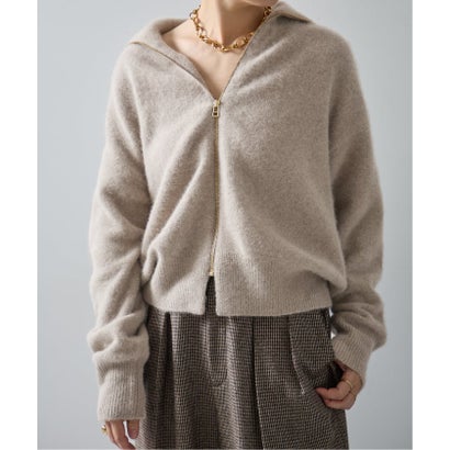 ジャーナルスタンダード レサージュ JOURNAL STANDARD L'ESSAGE 《予約》FOXWOOLジップアップニット （ブラック）｜詳細画像