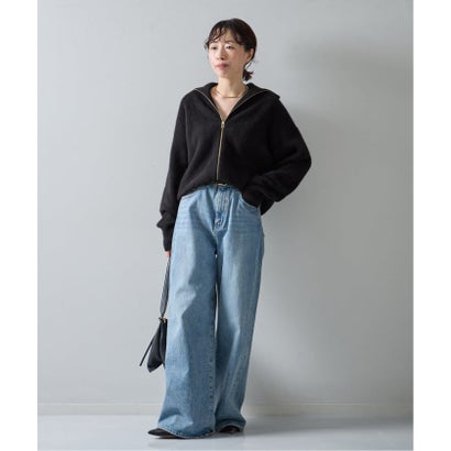 ジャーナルスタンダード レサージュ JOURNAL STANDARD L'ESSAGE 《予約》FOXWOOLジップアップニット （ブラック）｜詳細画像