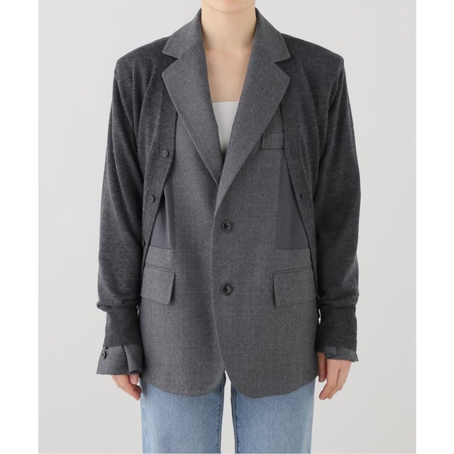 TOGA/トーガ Knit docking jacket ジャケット （グレーA）