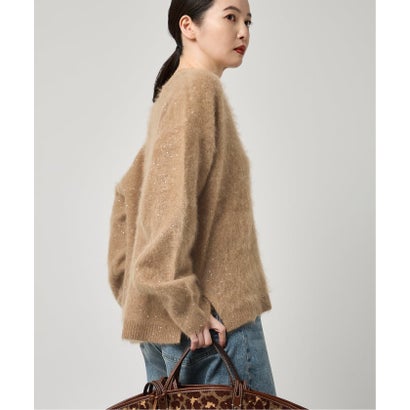 《予約》WOOLスパンコール カーディガン （ネイビー）｜詳細画像