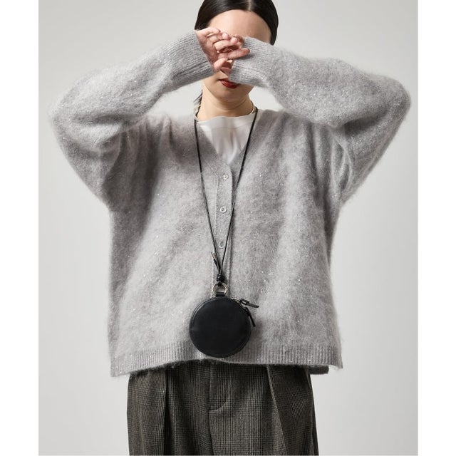 《予約》WOOLスパンコール カーディガン （グレー）