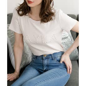パールロゴデザインTシャツ・トップス・カットソー/510736 （White）