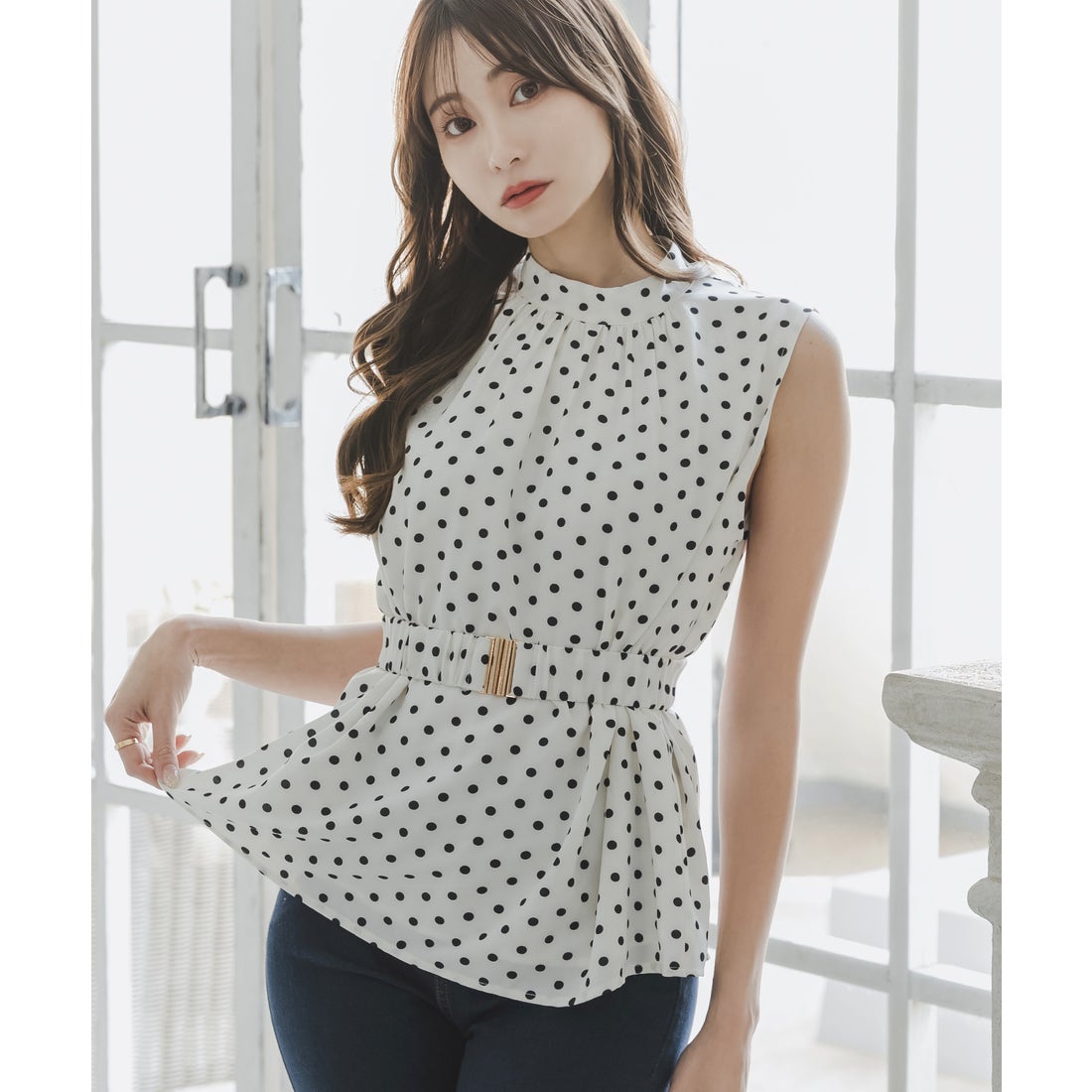 ジュリアブティック JULIA BOUTIQUE ドット柄ウエストマーク 