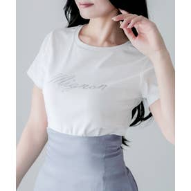 MignonビジューロゴTシャツ 24010 （White）