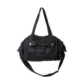 10.5oz Stretch Denim Gas Mask Boston Bag （Black）