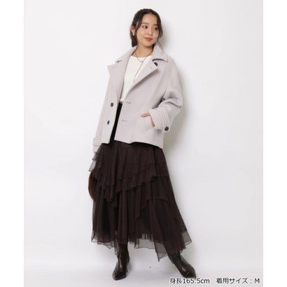ジャスグリッティー JUSGLITTY 3WAYカラーショートPコート （グレージュ）｜詳細画像