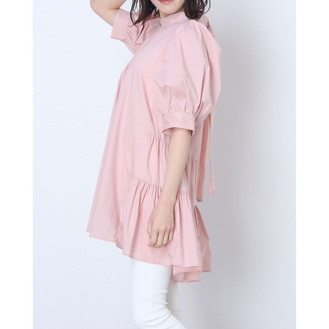 ジャスグリッティー JUSGLITTY バックリボンチュニックブラウス 