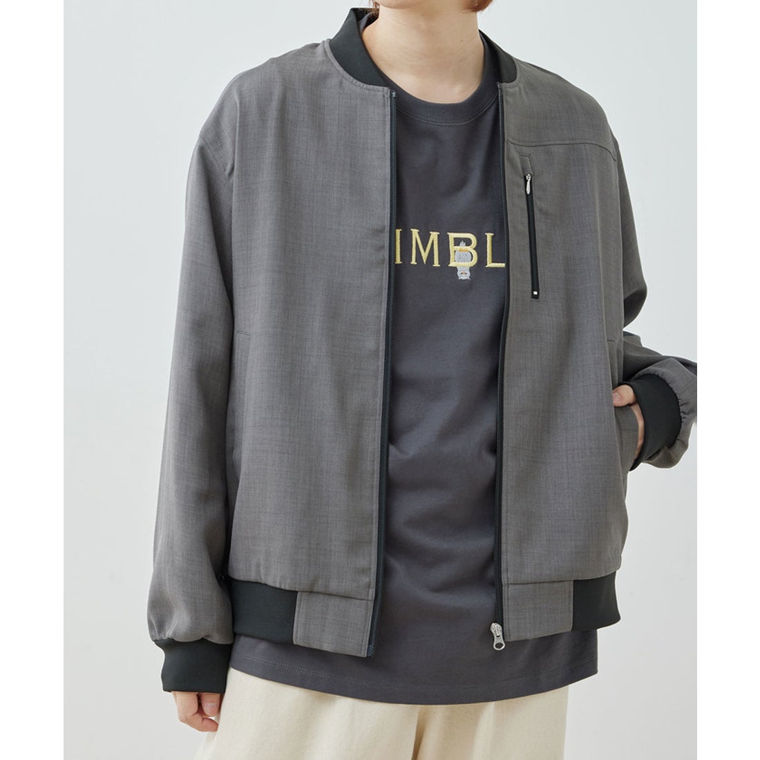 ジュンレッド JUNRed j.n.r.d / メランジMA1ブルゾン （ネイビー（40 