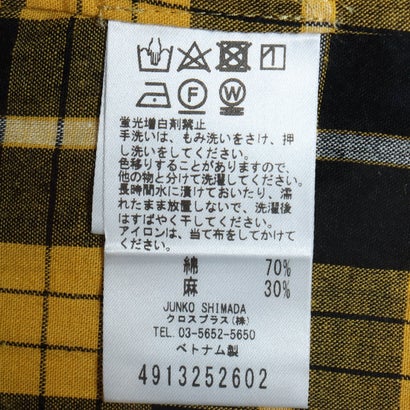 49AV.junko shimada ポケット付きチェック柄ワンピース （イエロー）｜詳細画像