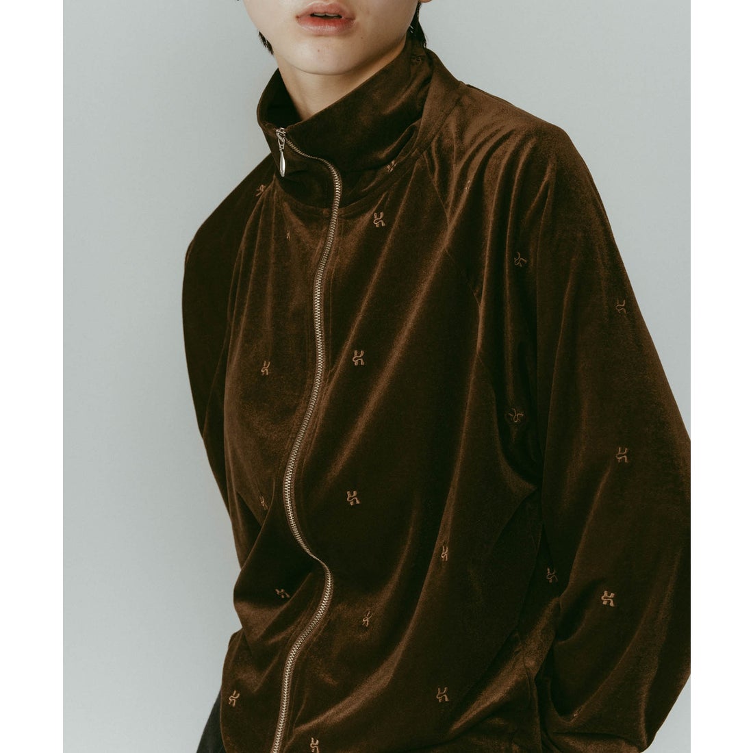 クヌースマーフ Knuth Marf velours track jacket KM25AW02 （ブラウン 