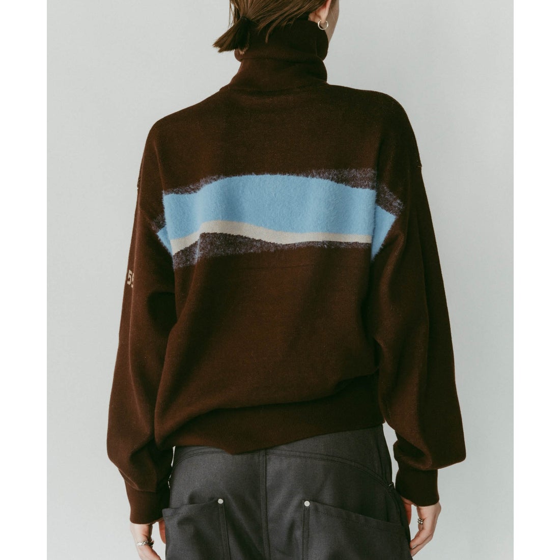 クヌースマーフ Knuth Marf concept jacquard knit/brown （ブラウン