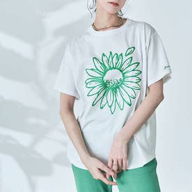 Tシャツ《デイジーロゴTシャツ 全5色》 ［jgt0029］ （オフホワイト×グリーン）