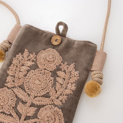 フロレッタ刺繍ポシェット （ブルー）｜詳細画像