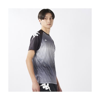 カッパ/キッズ/Kappa Jr 半袖シャドー柄シャツ （BK）｜詳細画像