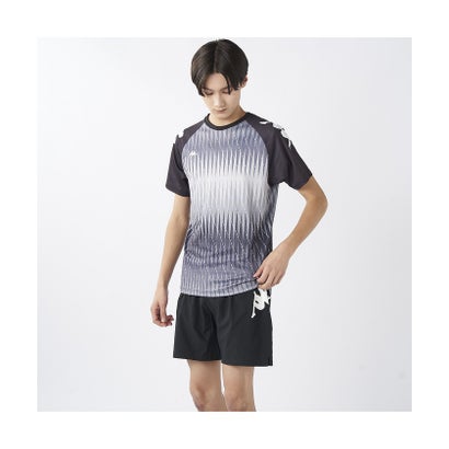 カッパ/キッズ/Kappa Jr 半袖シャドー柄シャツ （BK）｜詳細画像