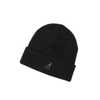 カンゴール 帽子 ニット帽 メンズ レディース ブランド KANGOL ニットキャップ ビーニー ニットワッチ 2WAY アクリル 234ー069619 （ブラック）｜詳細画像