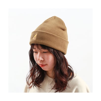 カンゴール 帽子 ニット帽 メンズ レディース ブランド KANGOL ニットキャップ ビーニー ニットワッチ 2WAY アクリル 234ー069619 （ブラック）｜詳細画像