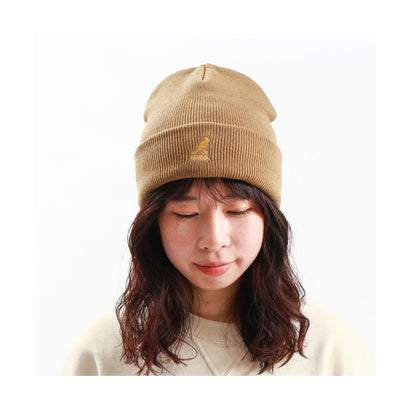 カンゴール 帽子 ニット帽 メンズ レディース ブランド KANGOL ニットキャップ ビーニー ニットワッチ 2WAY アクリル 234ー069619 （ブラック）｜詳細画像