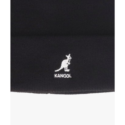 KANGOL 2-WAY TEXT BEANIE / カンゴール （BLACK (01)）｜詳細画像