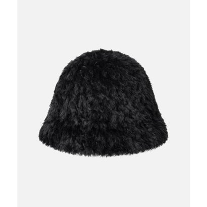 KANGOL FAUX FUR 2-WAY BUCKET / カンゴール （BLACK (01)）｜詳細画像