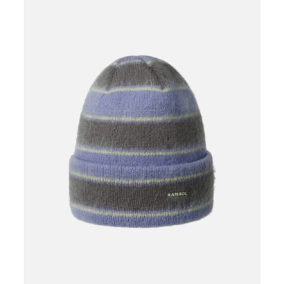 KANGOL FUZZY STRIPE BEANIE / カンゴール （GROUNDING GREY (14)）｜詳細画像