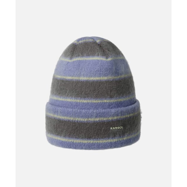 FUZZY STRIPE BEANIE / （GROUNDING GREY (14)）