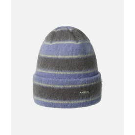 FUZZY STRIPE BEANIE / （GROUNDING GREY (14)）