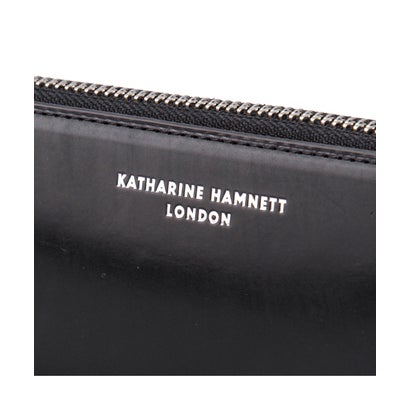 キャサリンハムネット 長財布 ラウンドファスナー 本革 イタリアンカーフレザー KATHARINE HAMNETT calf 490-50804 （クロ）｜詳細画像