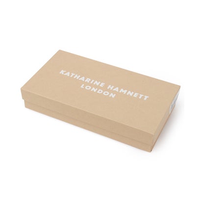 キャサリンハムネット 長財布 ラウンドファスナー 本革 イタリアンカーフレザー KATHARINE HAMNETT calf 490-50804 （チョコ）｜詳細画像