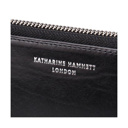 キャサリンハムネット ミドル財布 L字ファスナー 本革 イタリアンカーフレザー KATHARINE HAMNETT calf 490-50802 （クロ）｜詳細画像