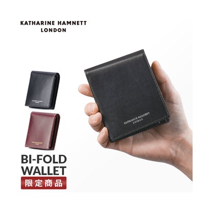 キャサリンハムネット 財布 二つ折り財布 メンズ レディース ブランド レザー 本革 KATHARINE HAMNETT LONDON 490-50800 （チョコ）｜詳細画像