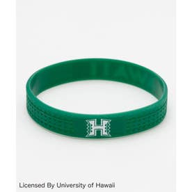 【Kahiko】University of Hawaii メンズラバーブレスレット グリーン