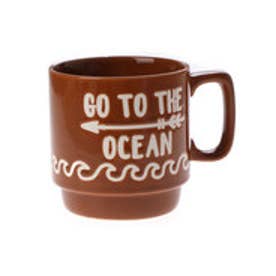 【kahiko】GO TO THE OCEAN ビーチスタッキングマグカップ ブラウン【返品不可商品】