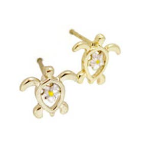 【kahiko】プルメリア＆ホヌピアス ゴールド
