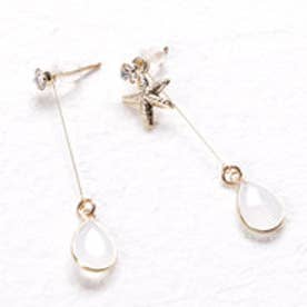 【Kahiko】スターフィッシュドロップピアス ホワイト