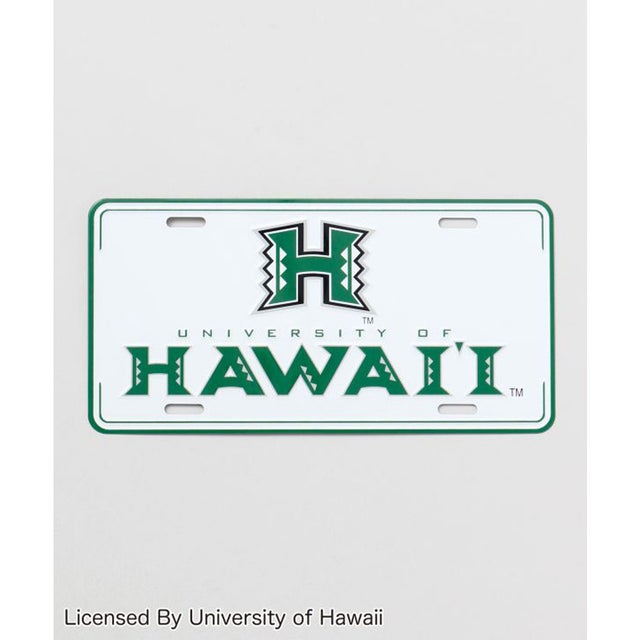 
                    【Kahiko】University of Hawaii ハワイナンバープレート ホワイト×グリーン