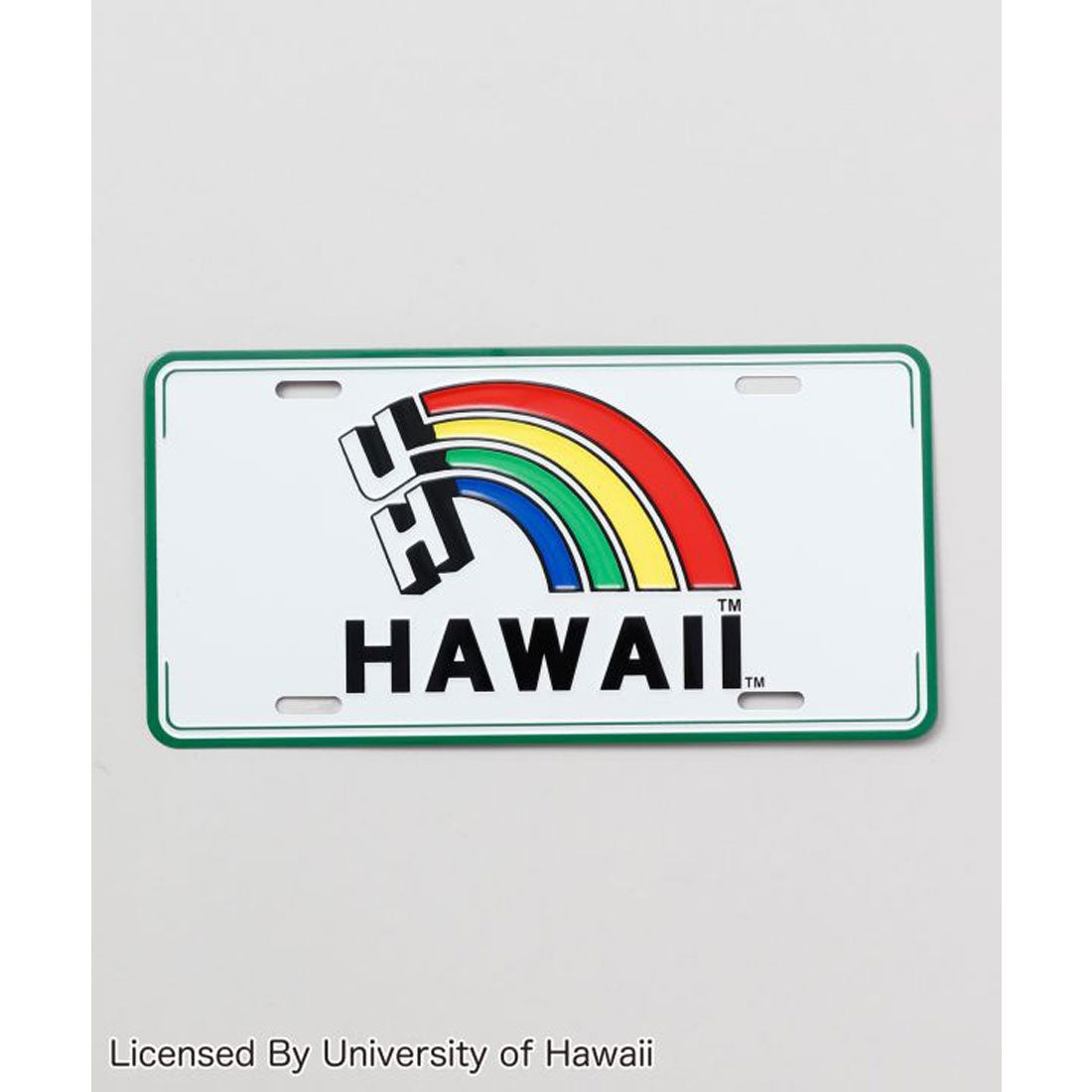 【Kahiko】University of Hawaii レインボーナンバープレート グリーン