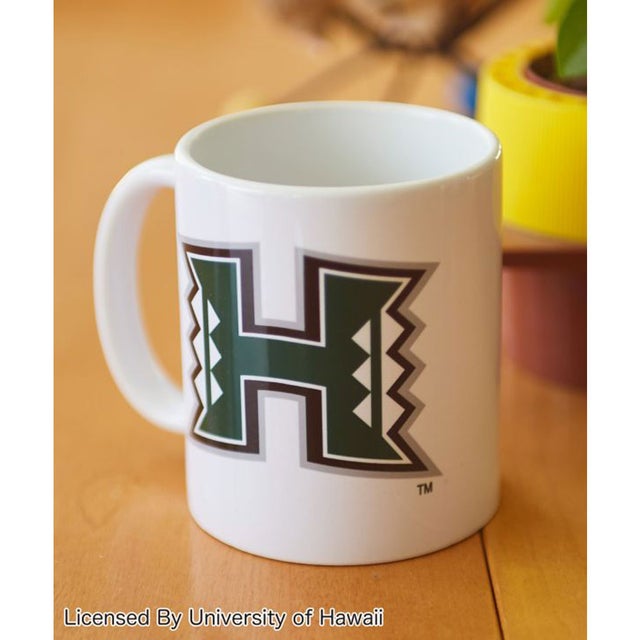 
                    【Kahiko】University of Hawaii ハワイマグ ホワイト×グリーン【返品不可商品】