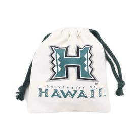【Kahiko】University of Hawaii ホワイト巾着ポーチ ホワイト系その他