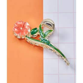 花めくポピーヘアクリップ （レッド）