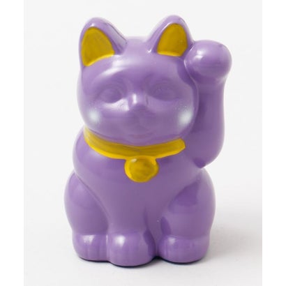 【カヤ】常滑焼 彩りほっぺ招き猫3号 貯金箱 ネイビー｜詳細画像