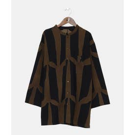 火消し纏いメンズシャツ （ブラウン系）