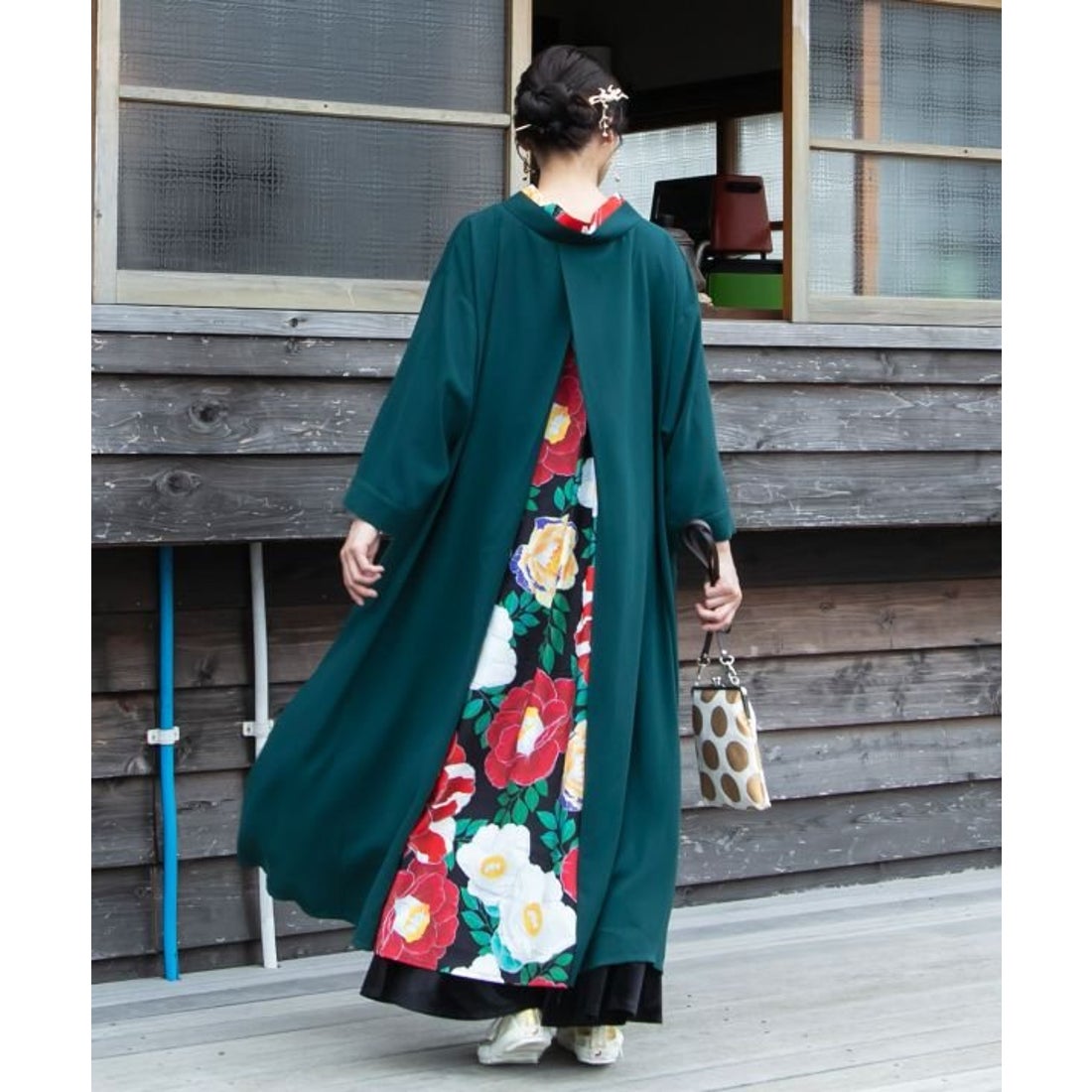 カヤ カヤ 花盛り八掛ワンピース （パープル） - ファッション通販 d