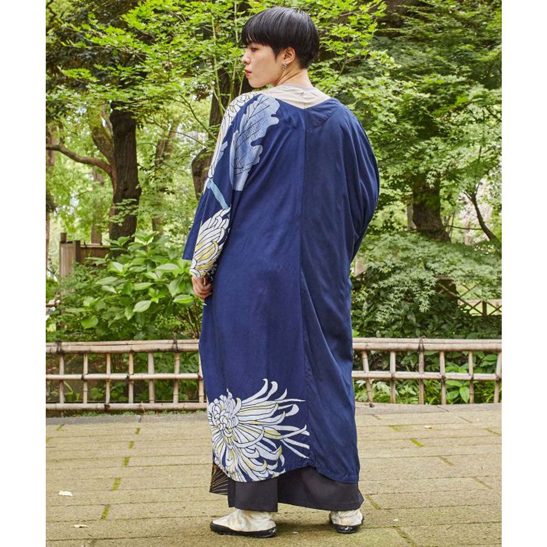 カヤ】花鳥風月UV長羽織 スミクロ -ファッション通販 FASHION WALKER