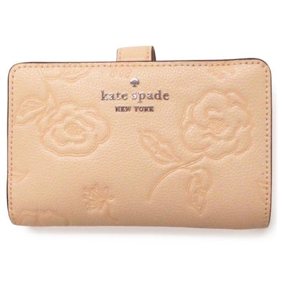 Kate spade ケイトスペード アウトレット  財布  ローラル クリスプピーチ 二つ折り財布 （ピンクマルチ）｜詳細画像