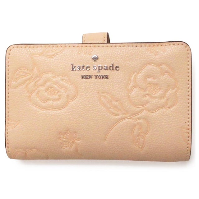 Kate spade ケイトスペード アウトレット  財布  ローラル クリスプピーチ 二つ折り財布 （ピンクマルチ）