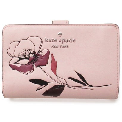 Kate spade ケイトスペード アウトレット  財布  フローラル ミディアム バイフォールド ウォレット （クリスプピーチ）｜詳細画像